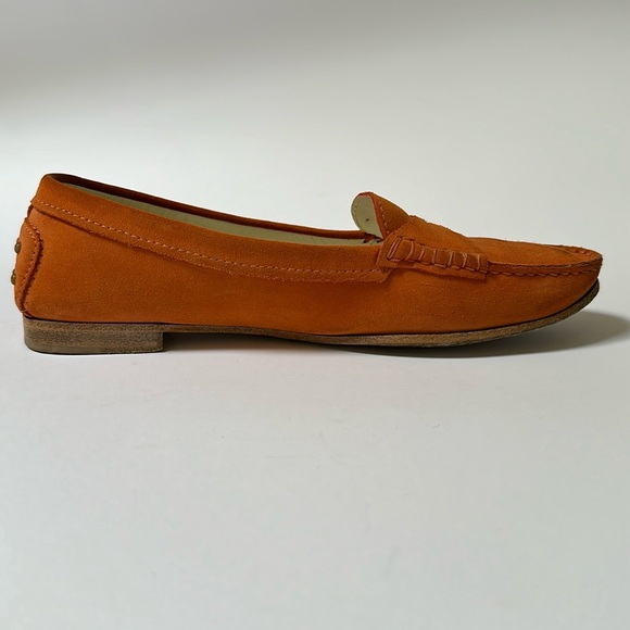 Tod’s orange Suede Loafers size 37.5 - Picture 7 of 16